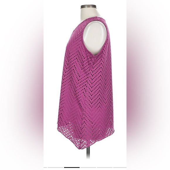 Christopher & Banks Magenta Sleeveless Top - Picture 3 of 6